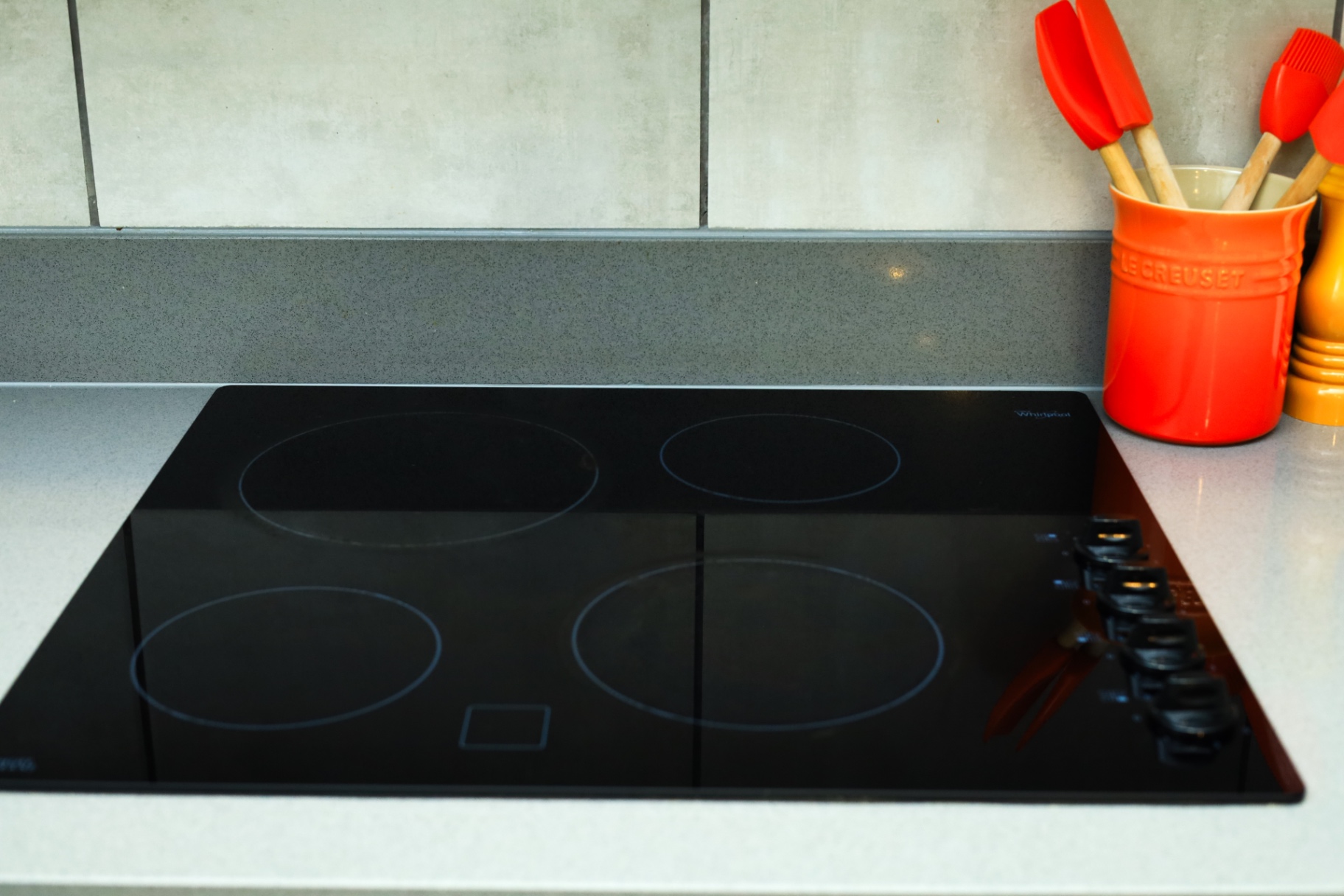 Induction cooktop close-up
