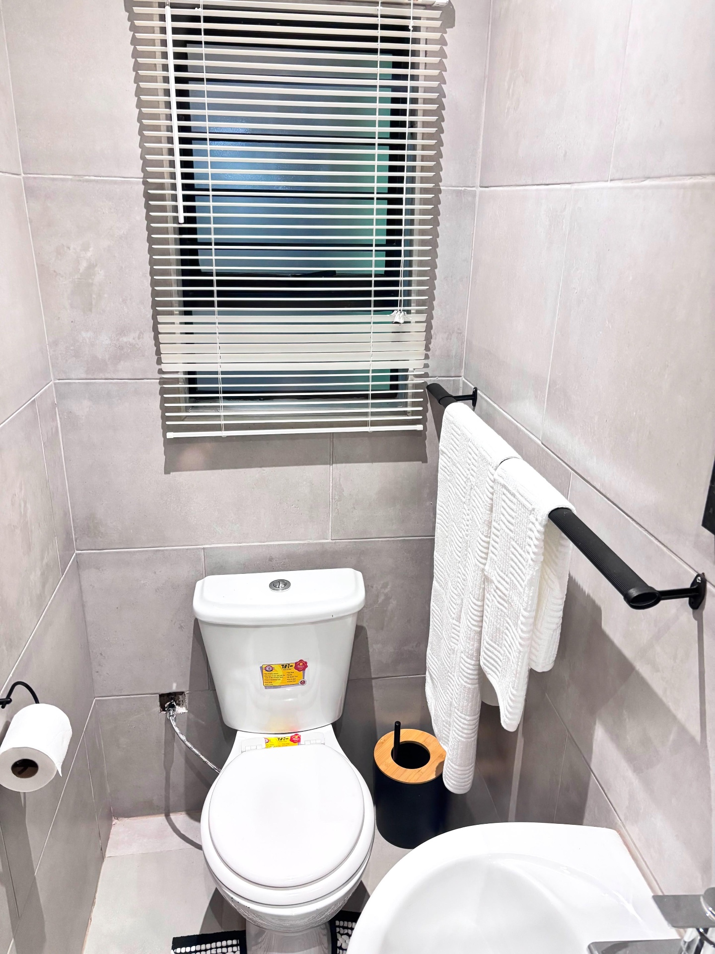 Modern bathroom with natural light