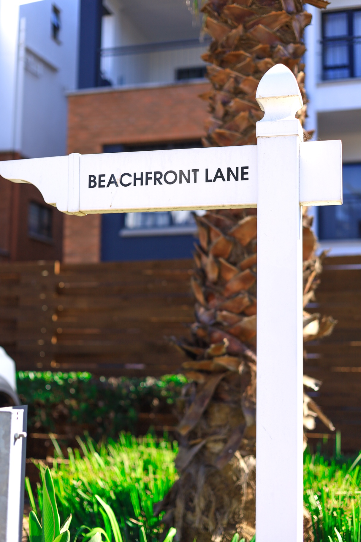 Beachfront Lane signage and walkways