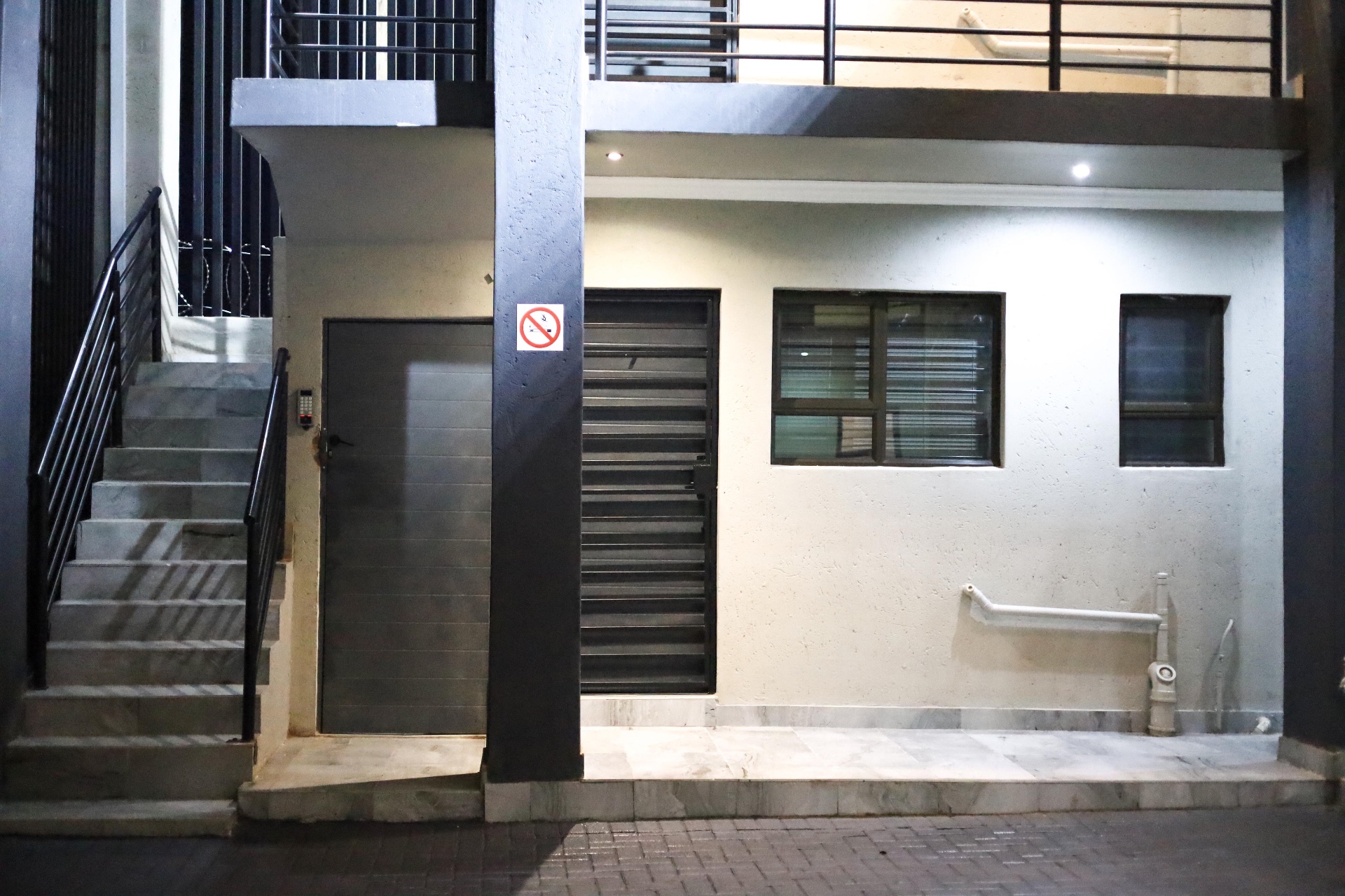 Secure entrance with keypad access